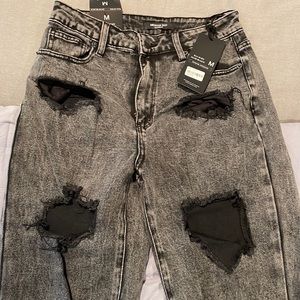 American Bazi Acid Black Denim Jogger